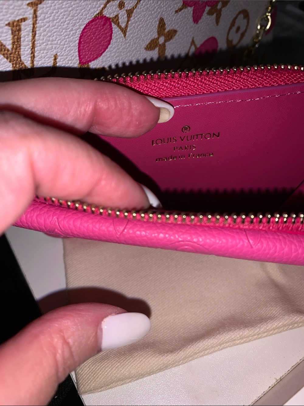 Pink Monogram Card & Key Holder - Picture 4 of 6